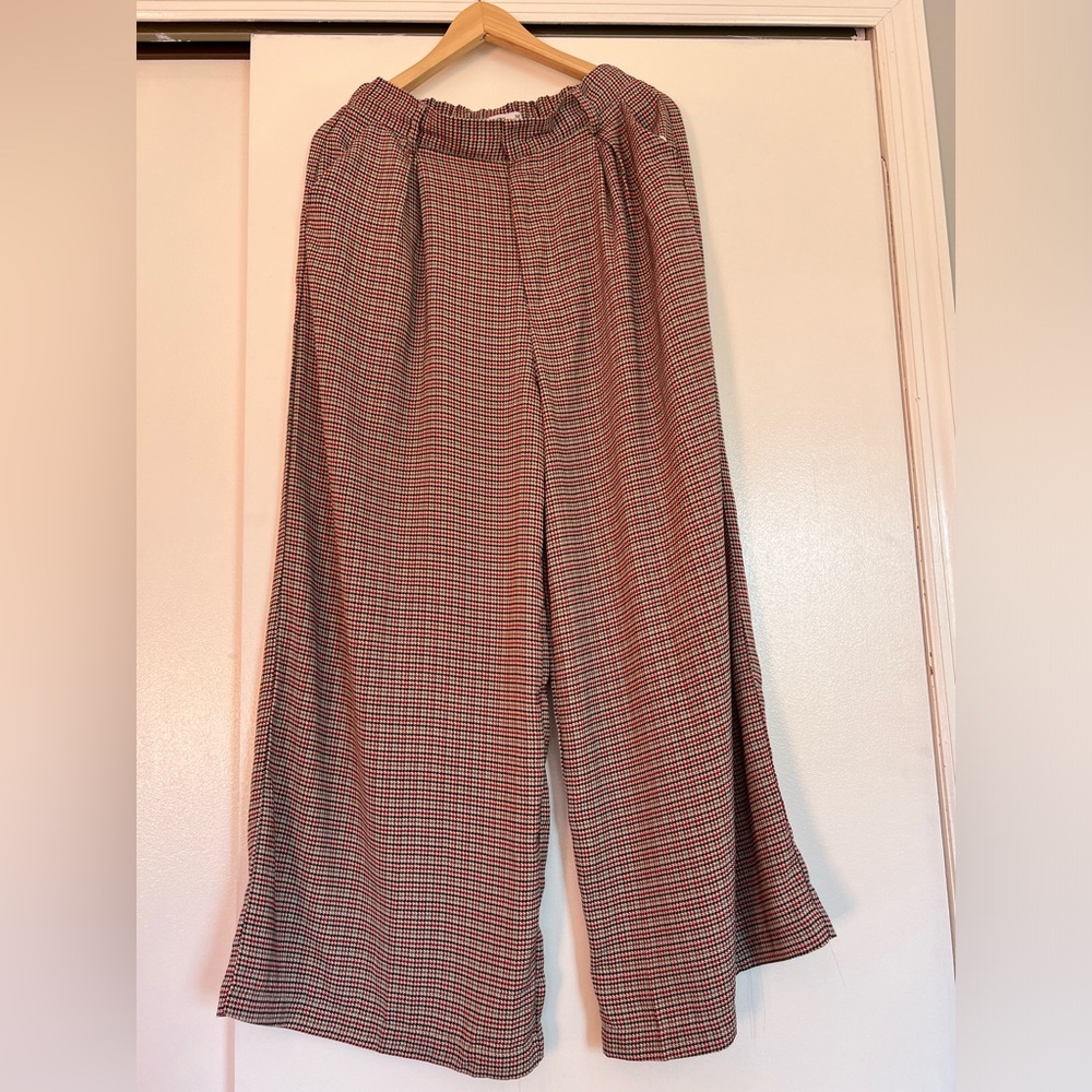 Plaid Wide Leg pants - 100% polyester - single lined